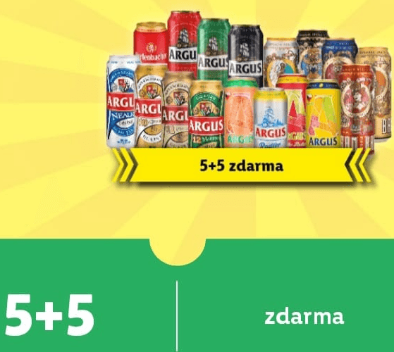 Akce 5+5 zdarma piva Argus