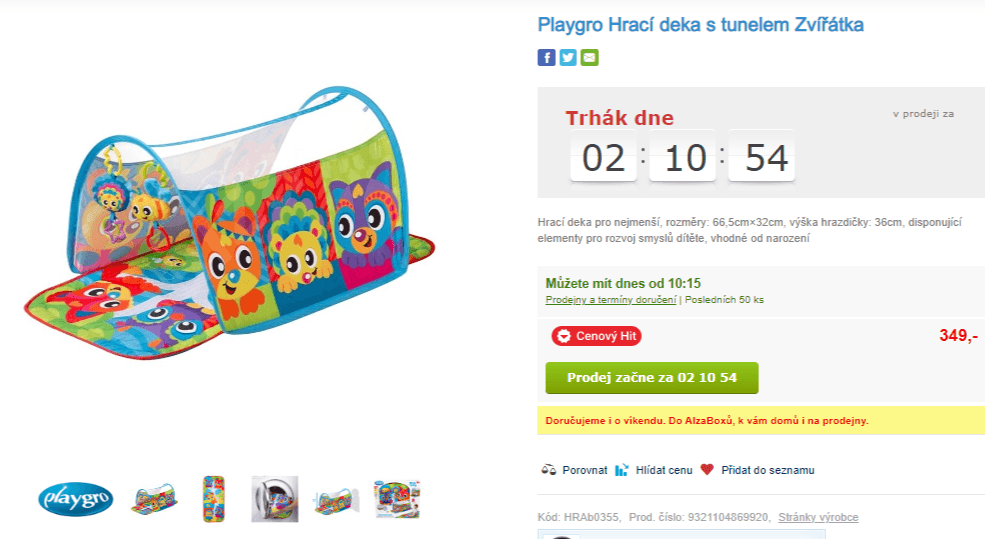 Hrací deka s tunelem Playgro Zvířátka 