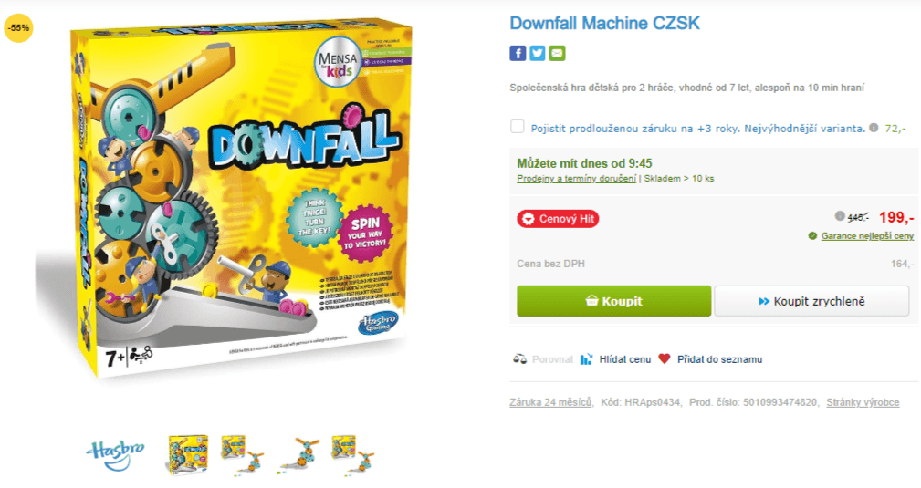Společenská hra Downfall Machine CZSK