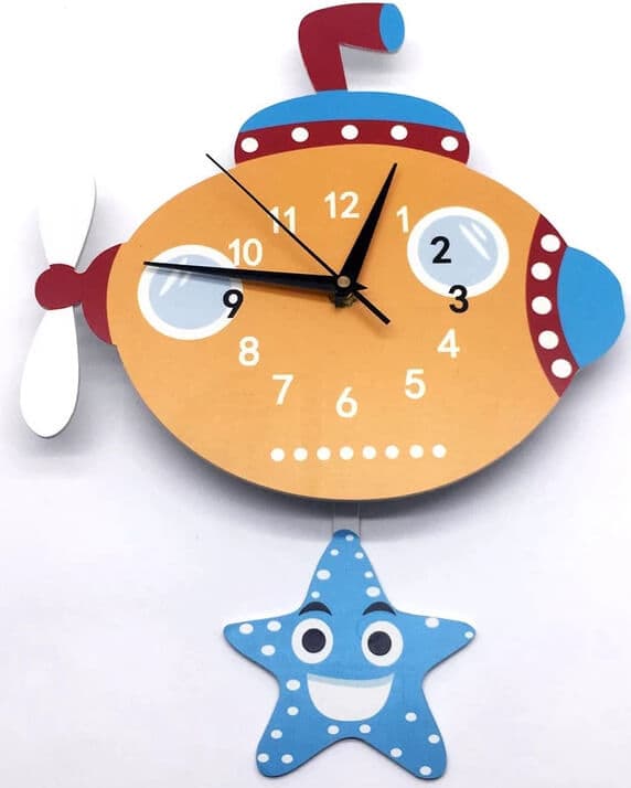 Dětské nástěnné hodiny WeTime Ponorka