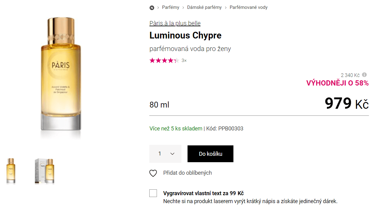 Pàris à la plus belle Luminous Chypre 80 ml
