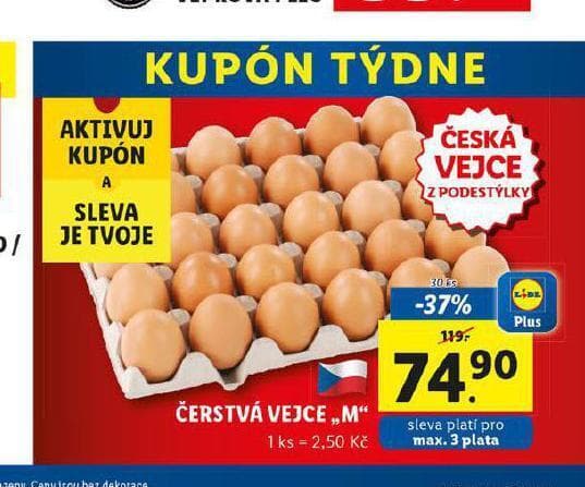 Vejce z podestýlky 30 ks velikosti "M"