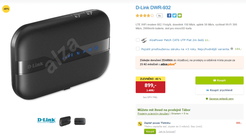 Mobilní Wifi hotspot D-Link