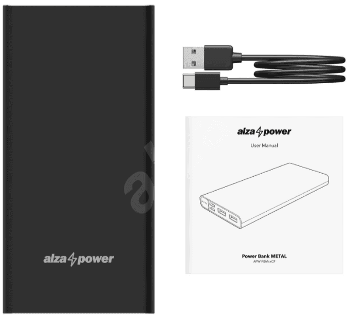 Powerbanka AlzaPower, 10000 mAh, Fast Charge