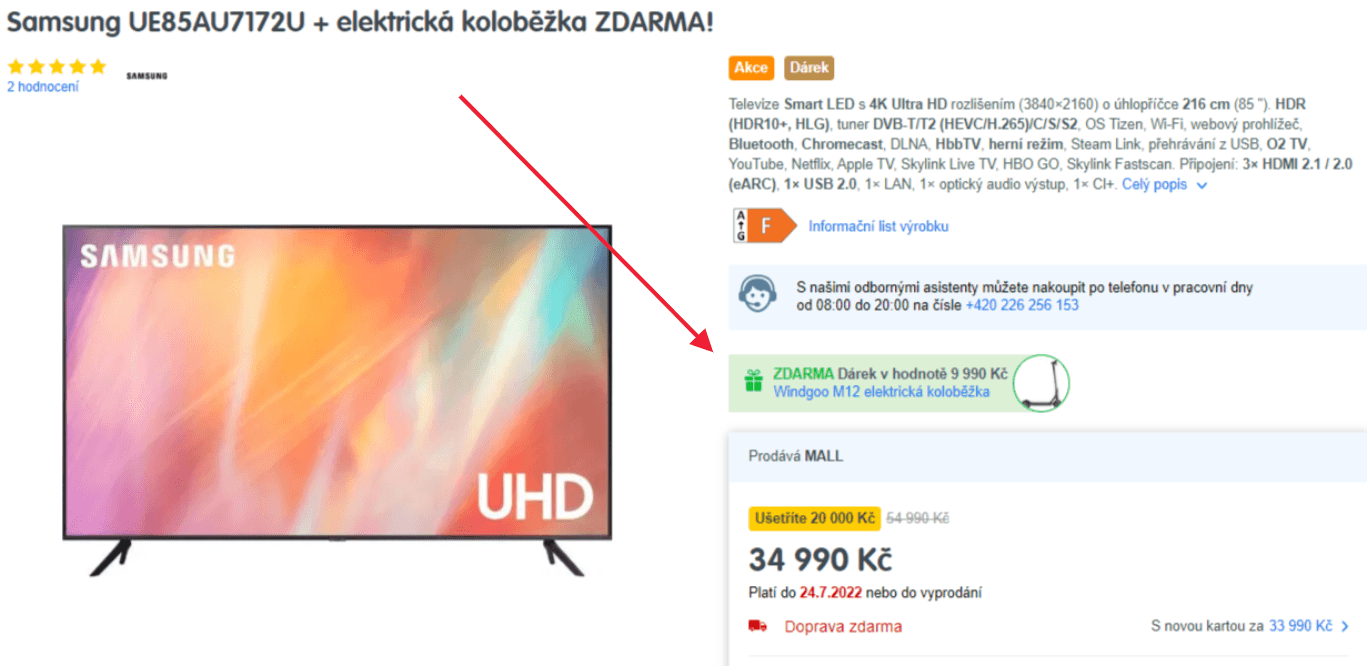 4K Smart TV, 216cm, HDR, Samsung