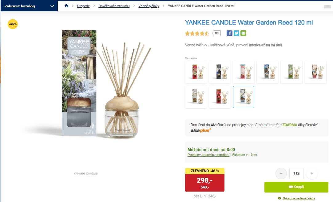 Aroma difuzér Yankee Candle water garden 120 ml