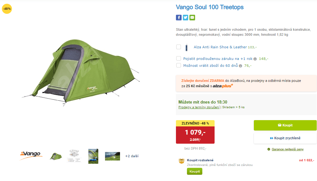 Stan pro 1 - Vango Soul 100 Soul