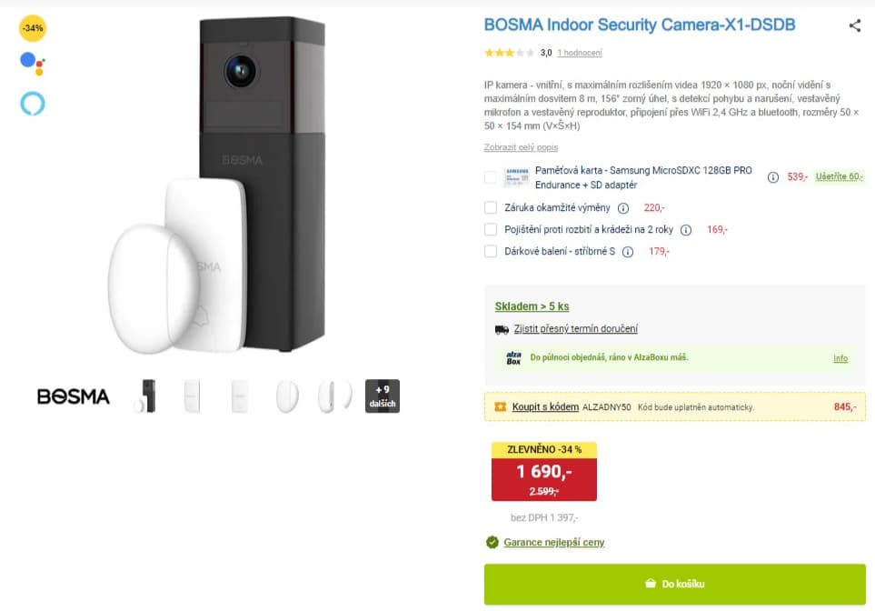 IP kamera Bosma, Wifi, PIR