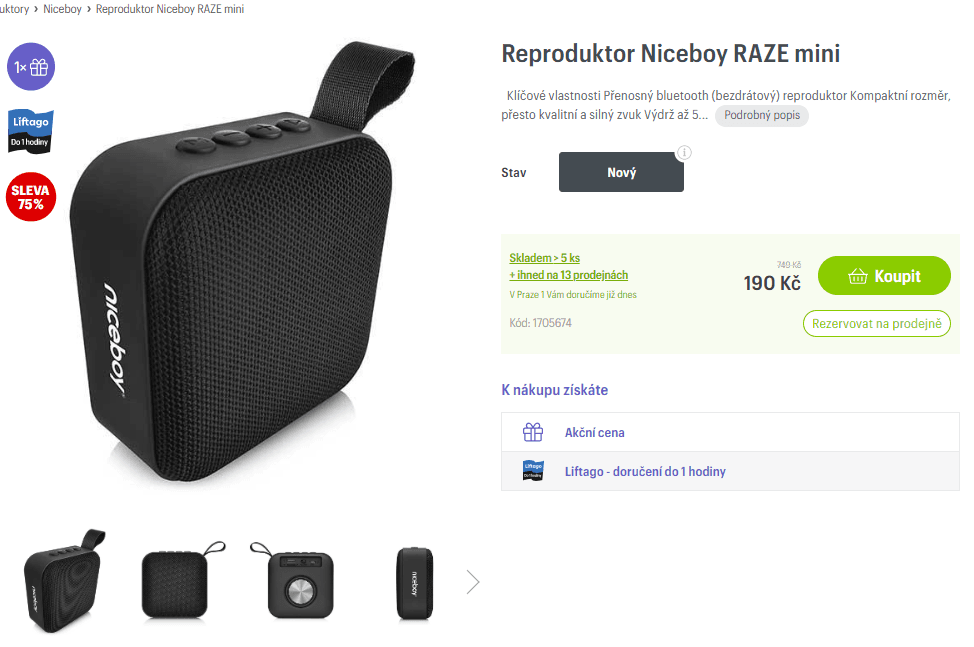 BT reproduktor Niceboy RAZE mini