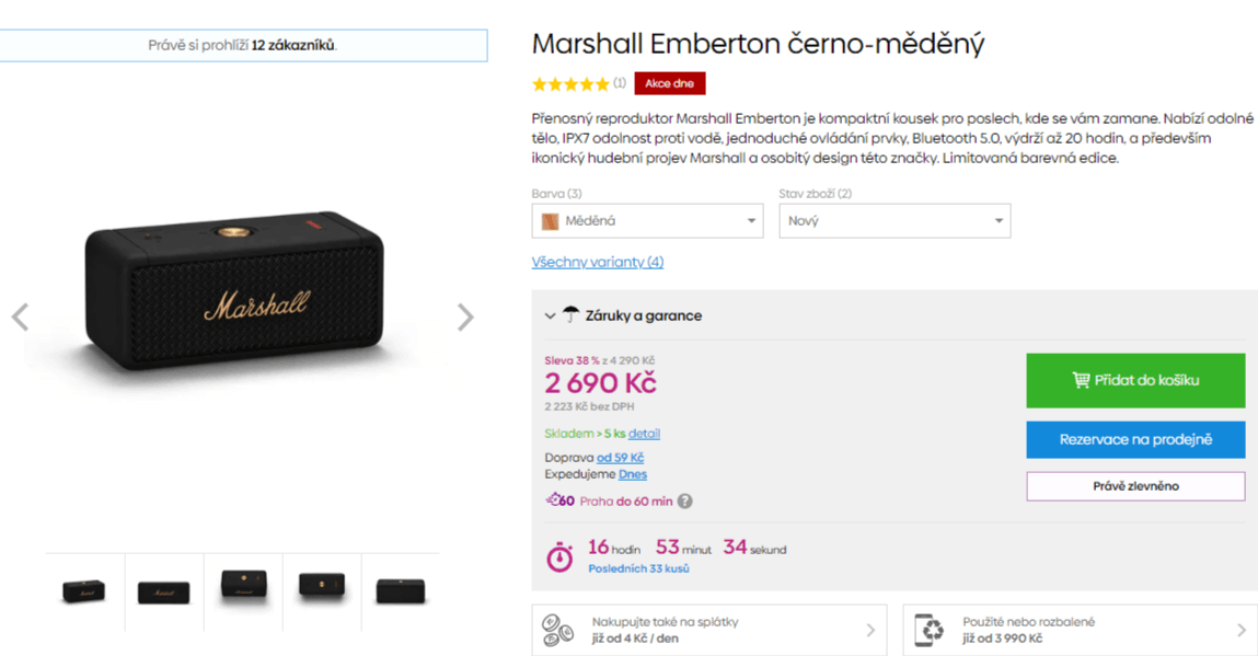 BT repro Marshall Emberton