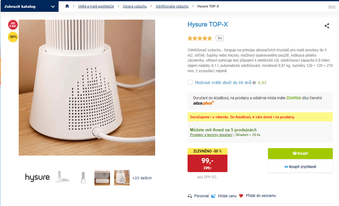 Odvlhčovač vzduchu Hysure TOP-X