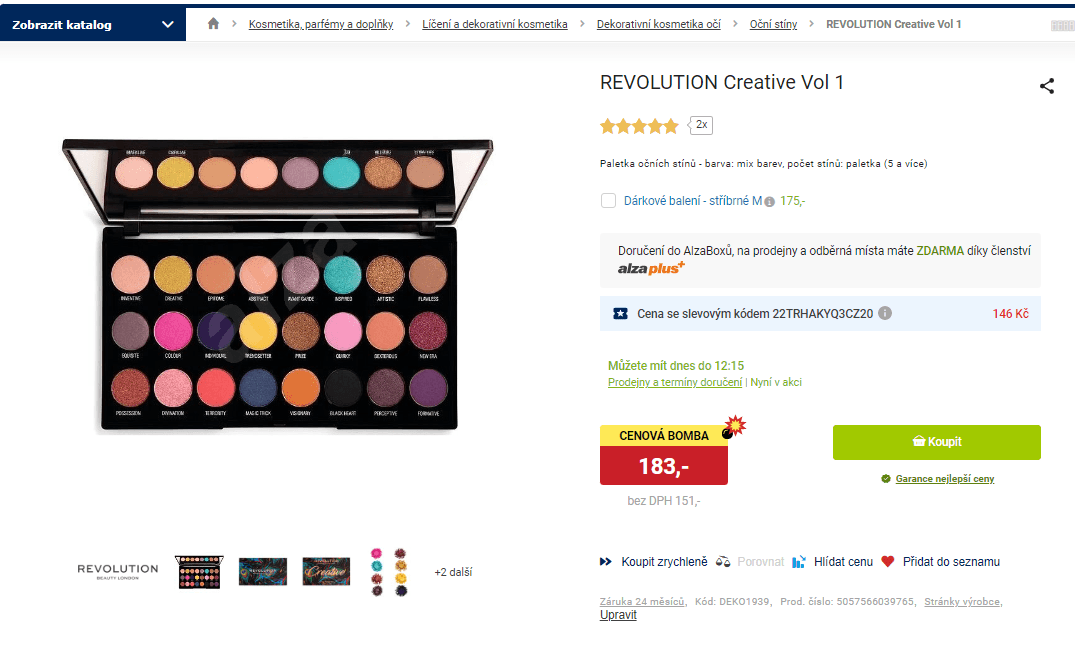 Paletka očních stínů Revolution Creative 24