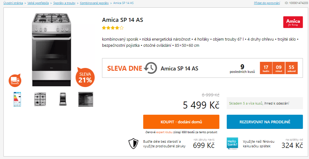 Kombinovaný sporák Amica