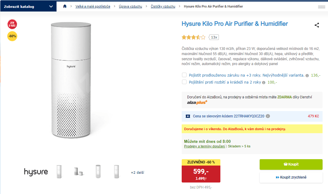 Čistička vzduchu Hysure Kilo Pro Air