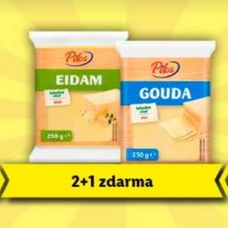 Akce 2+1 na Eidam a Gouda, 250 g