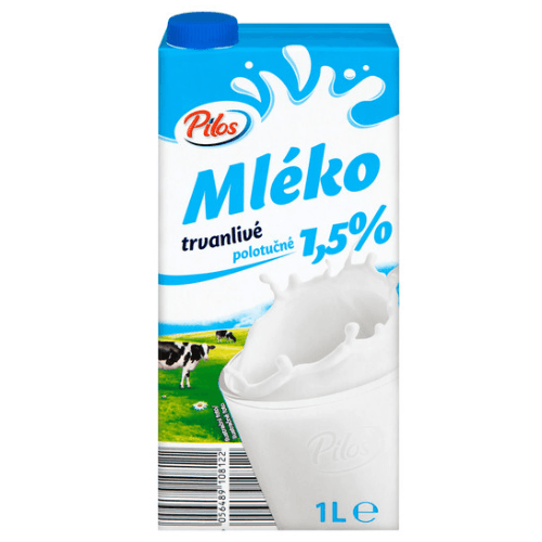 Mléko polotučné trvanlivé 1 l