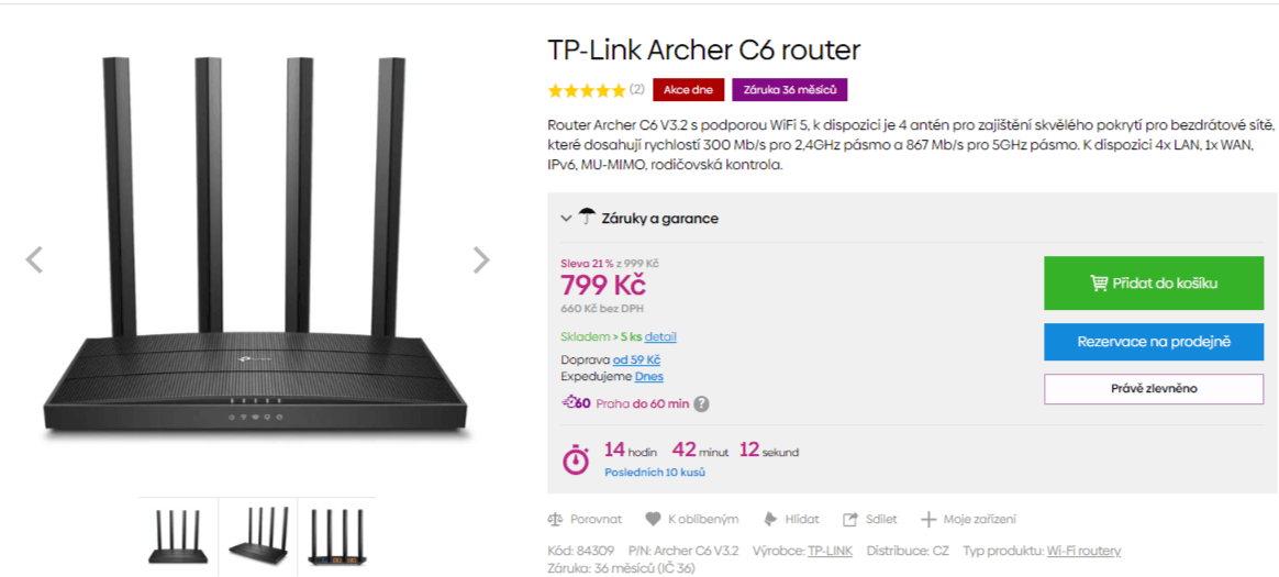 Modem TP-Link Archer C6, dual