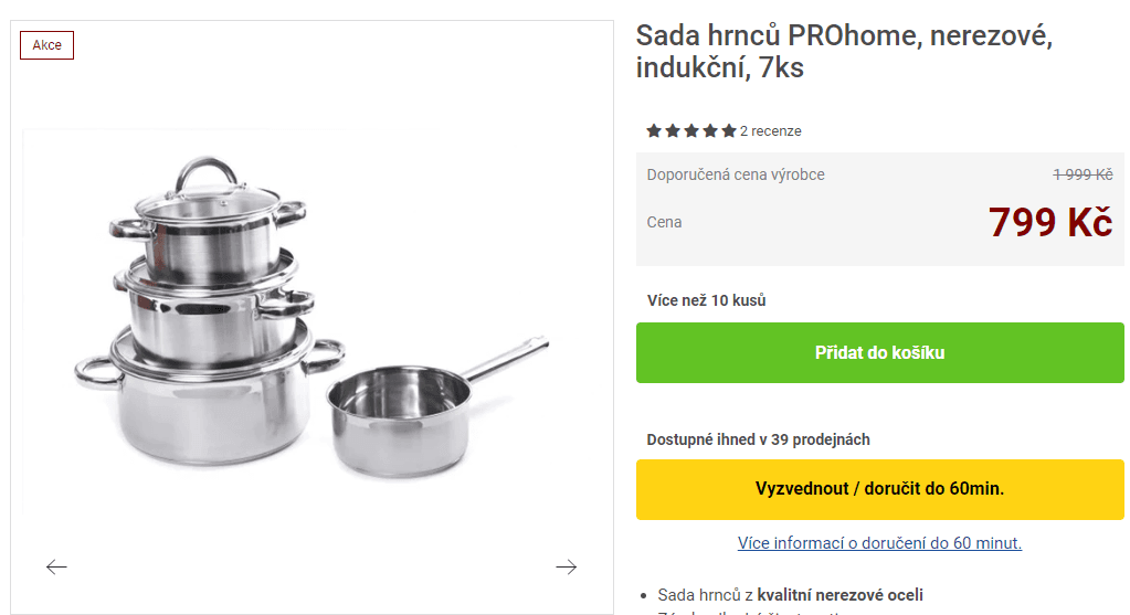 Sada 4 hrnců PROHome, indukce, poklice