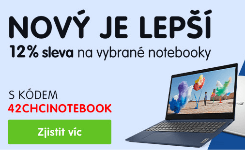 Sleva 12% na vybrané notebooky