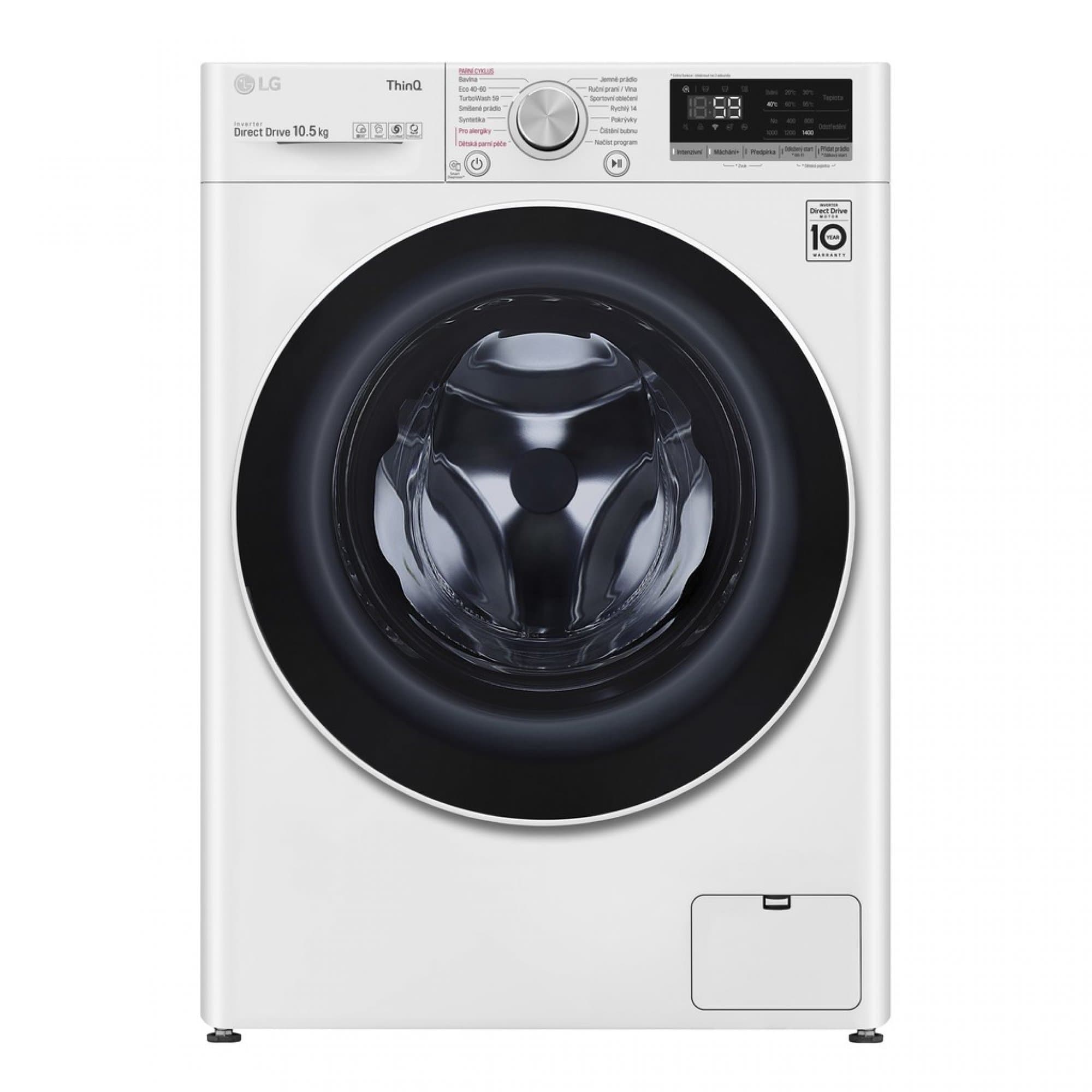 Parní pračka LG, 1400 ot./min, 10,5 kg