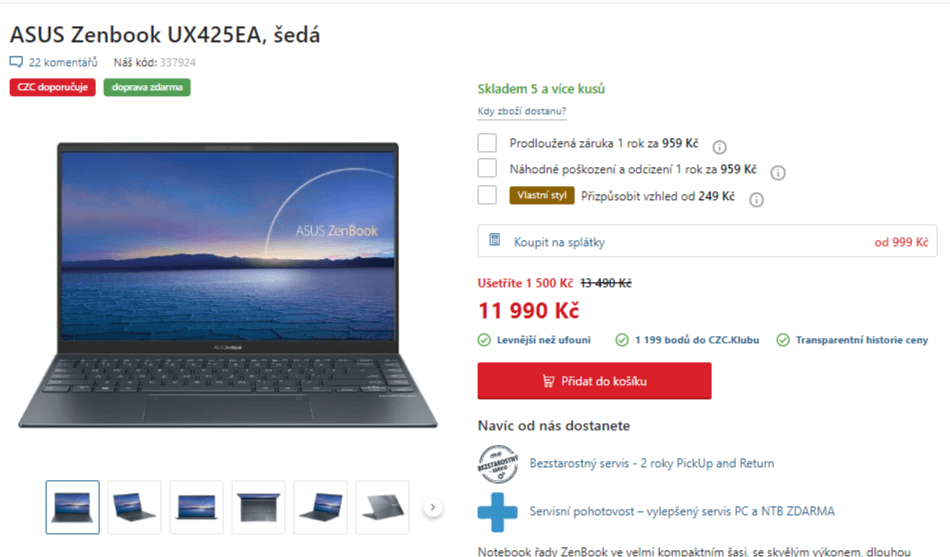 Asus, 4,1GHz, 8GB RAM, 14", SSD, 1,2kg