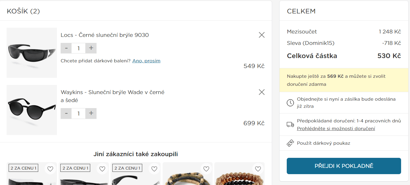 Trendhim.cz - akce 2 za 1 na sluneční brýle