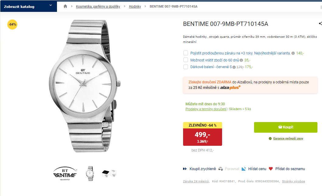Dámské hodinky Bentime, 3 ATM