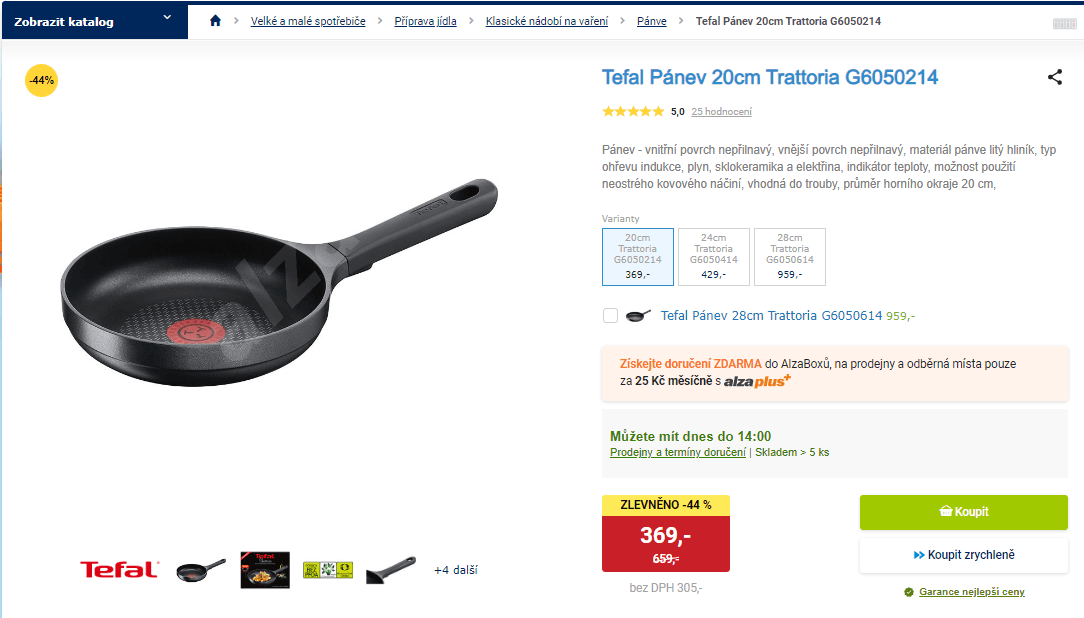 Pánev Tefal Trattoria 20cm