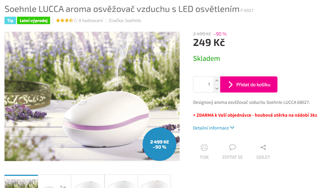 Aroma osvěžovač vzduchu Soehnle LUCCA