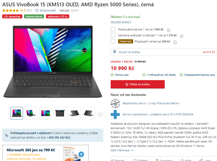 Asus, 4GHz, 8GB RAM, SSD, 15,6"