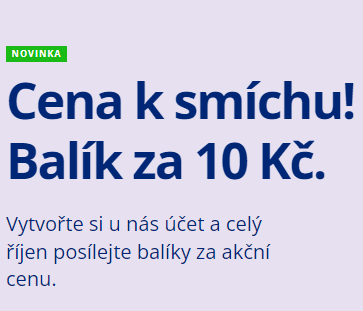Posílání balíčků jen za 10 korun
