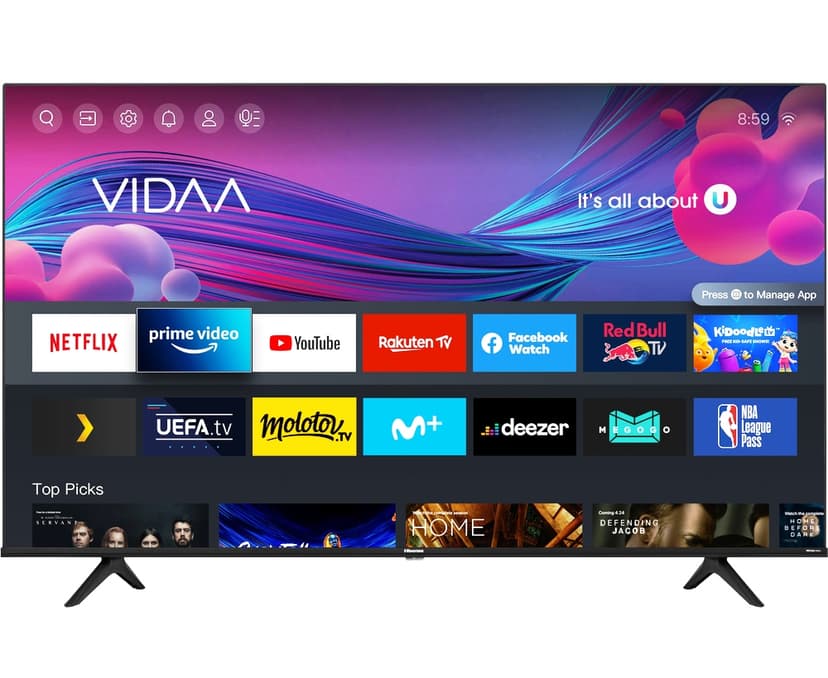 4K Smart TV, HDR, BT, 139cm, Hisense