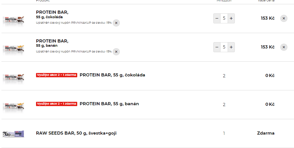 Proteinové tyčinky Nutrend 55g 2+1 zdarma