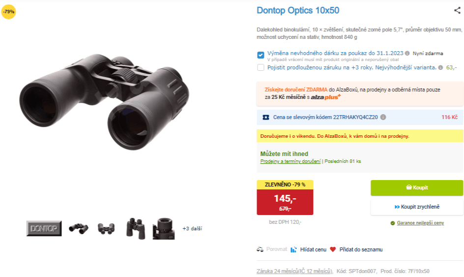 Dalekohled Dontop Optics 10x50