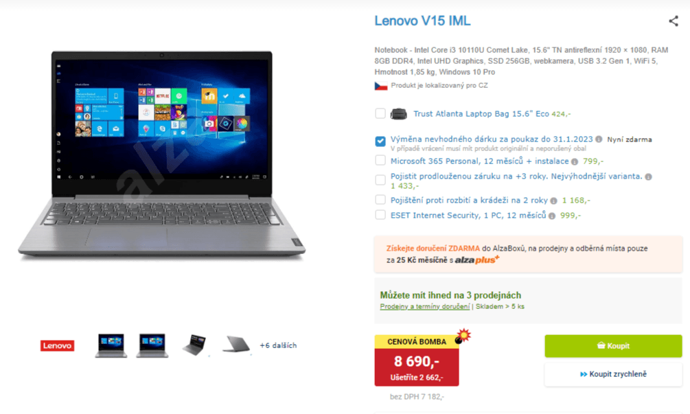 Lenovo, i3 4,1GHz, 8GB RAM, SSD, 15,6"