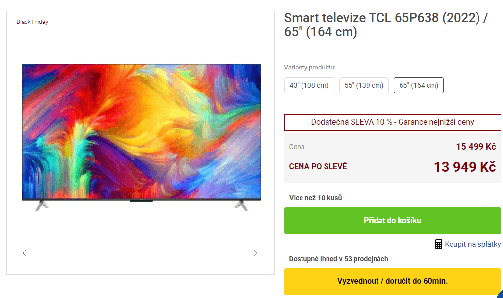 4K Google TV, Atmos, 164cm, TCL