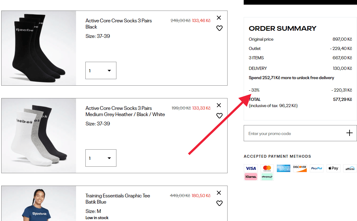 Reebok - sleva až 33% (singles day)