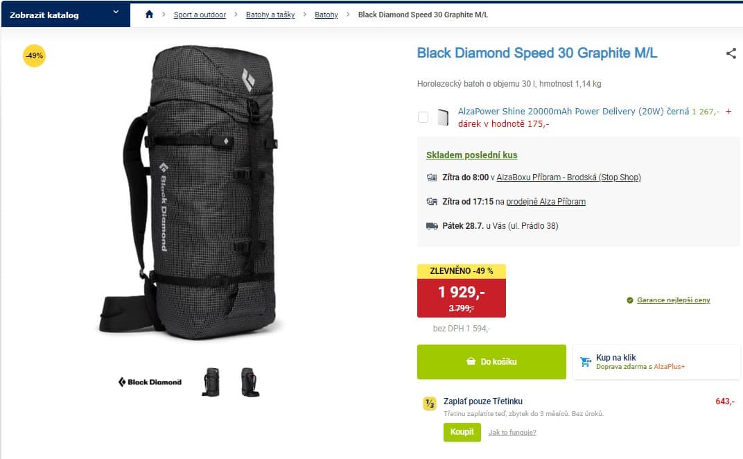 Horolezecký batoh Black Diamond 30 l