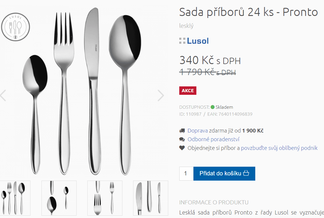 Sada příborů Pronto 24 ks