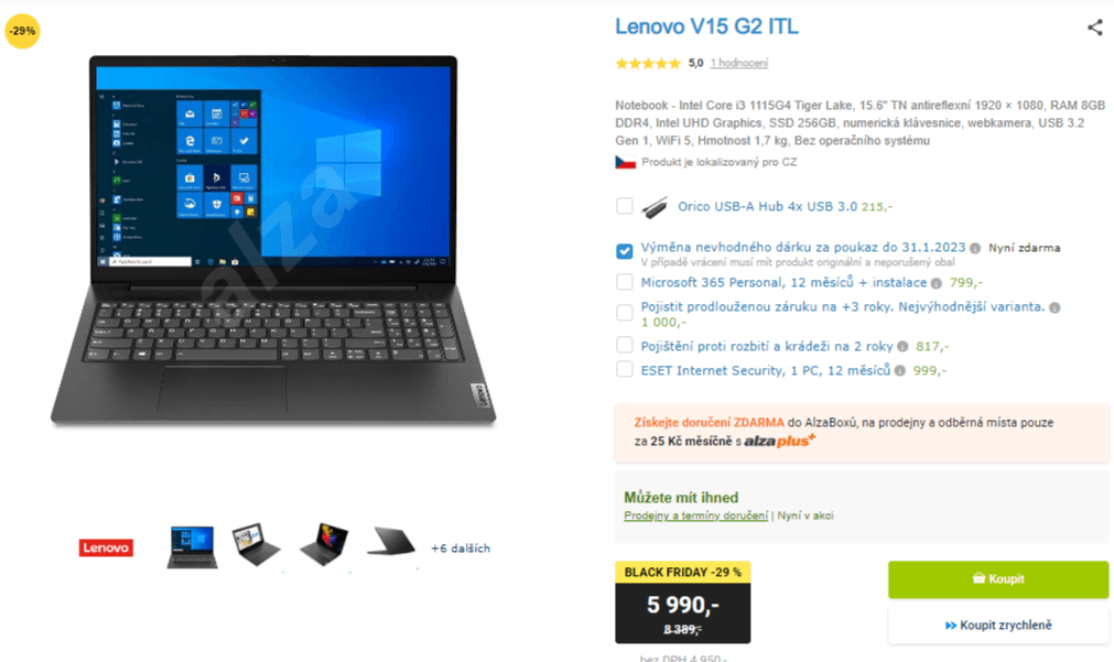 Lenovo, i3 4,1GHz, 8GB RAM, SSD, 15,6"