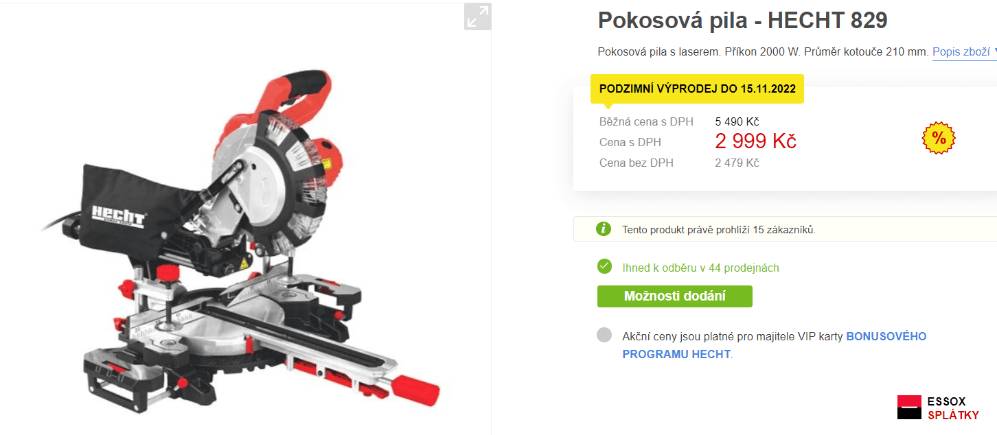 Pokosová pila Hecht, 2000W, 4800 ot/min, laser