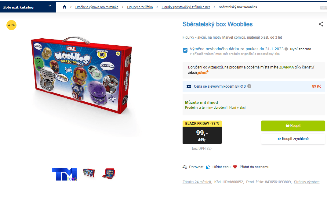Sběratelský box Wooblies (Marvel)