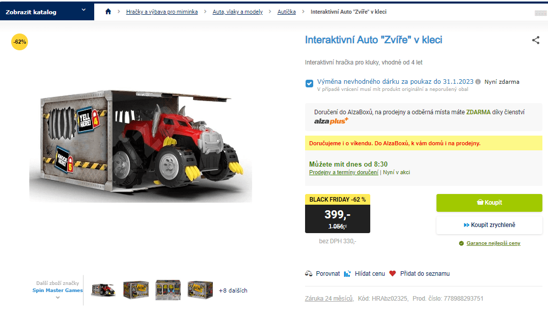 Interaktivní Auto "Zvíře" v kleci