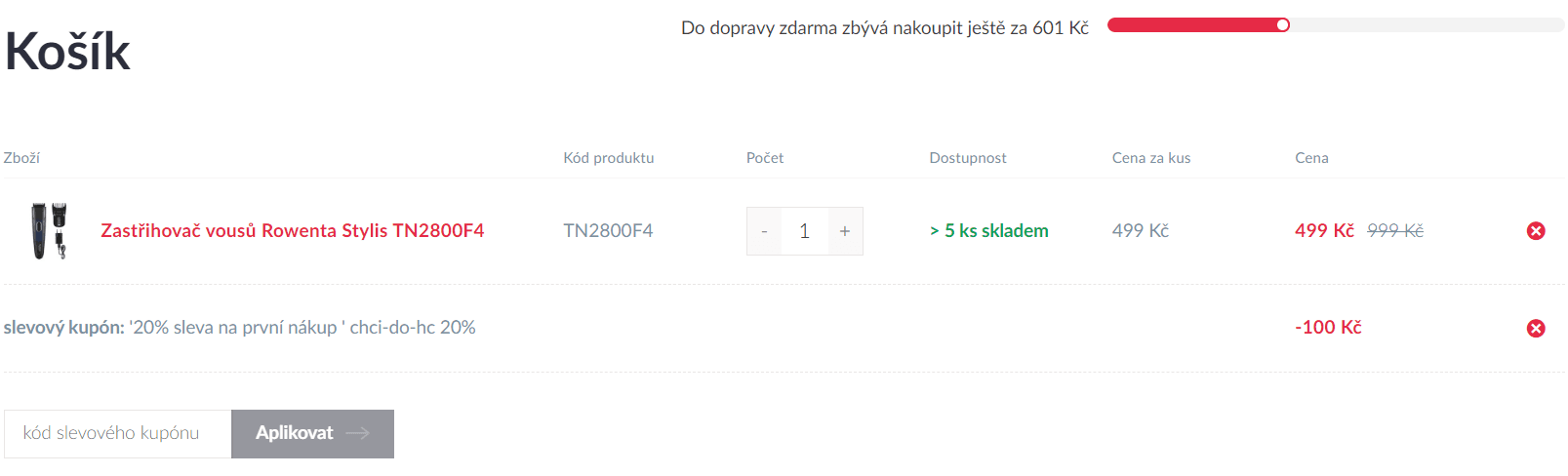 Zastřihovač vousů Rowenta TN2800F4