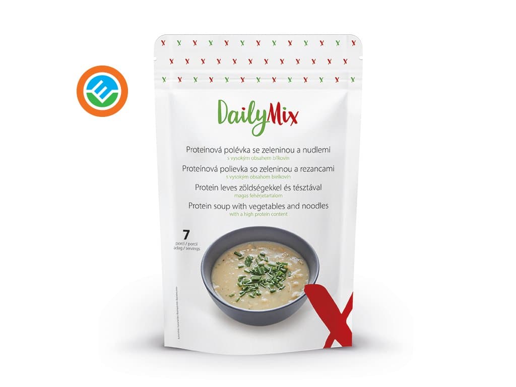 Proteinová polévka se zeleninou a nudlemi (7x)