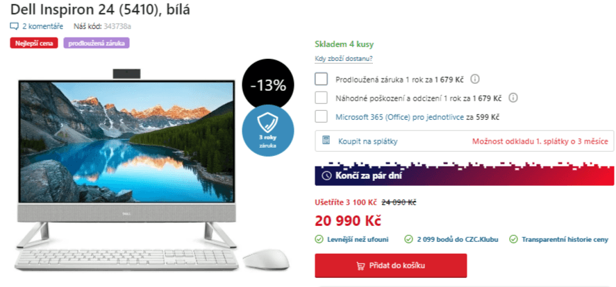 All in One počítač DELL Inspiron, 4,4GHz