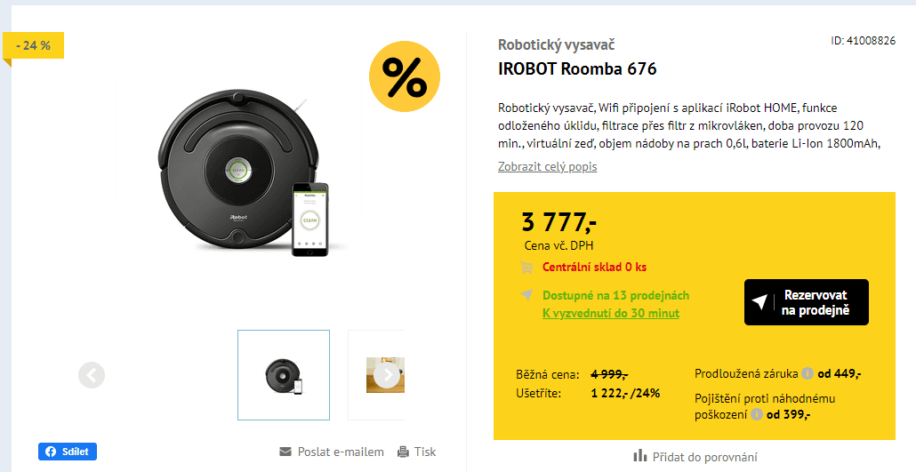 Robotický vysavač iRobot Roomba 676
