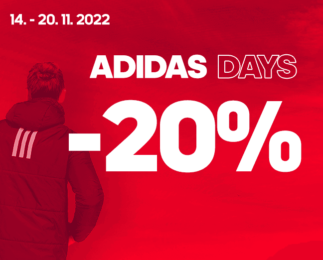 A3 Sport - sleva 20% na Adidas