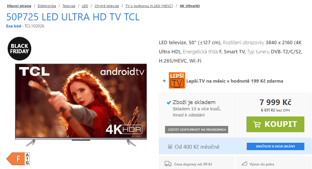 4K Android TV, Atmos, 127cm, TCL