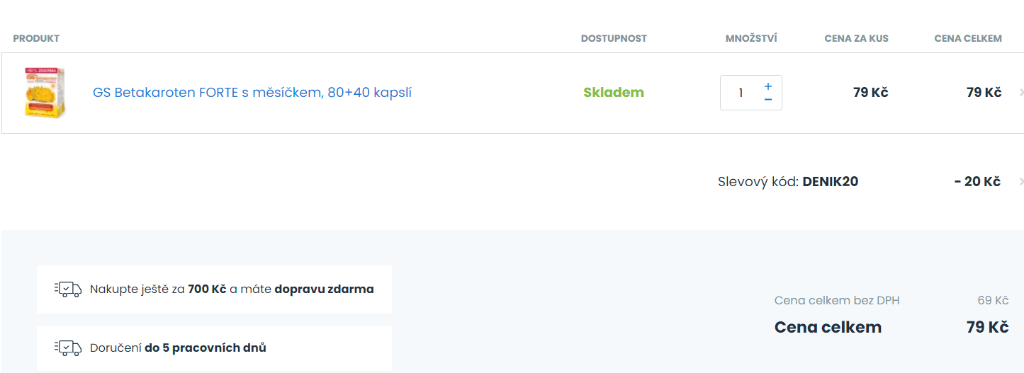 GS Betakaroten Forte s měsíčkem 120 kapslí